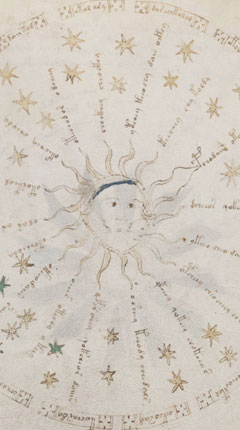 Figure 3 - Folio 68v3 Sun
with face of Apollo