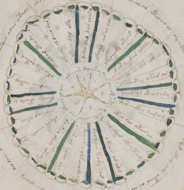 Figure 5 - Folio 69r Star
with face of Apollo