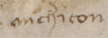 Voynich writing - bracket in 'Michiton'
